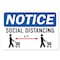 Signmission OSHA Safety Sign, Social Distancing, 14in X 10in Decal, 14" W, 10" H, Social Distancing OS-NS-D-1014-25596 - alternate 1